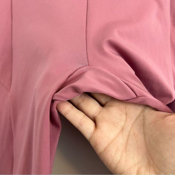 Gymshark Asymmetric V Cut High Waisted Dusty Pink Dark Ruby Leggings Size Small - Picture 5 of 12